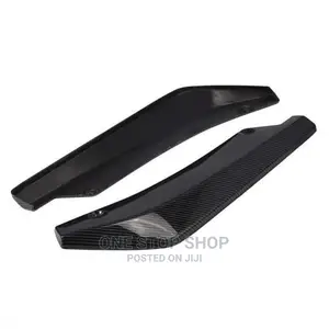 2pcs Universal Carbon Fiber Rear Bumper Lip Diffuser Splitte