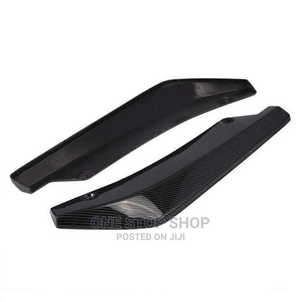 2pcs Universal Carbon Fiber Rear Bumper Lip Diffuser Splitte - thumbnail 2