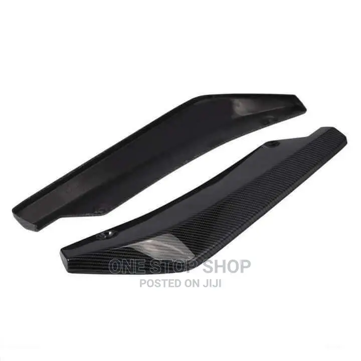 2pcs Universal Carbon Fiber Rear Bumper Lip Diffuser Splitte
