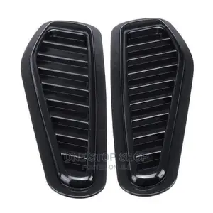 2pcs Plastic Car Hood Scoop Gloss Black Bonnet Ait Vent
