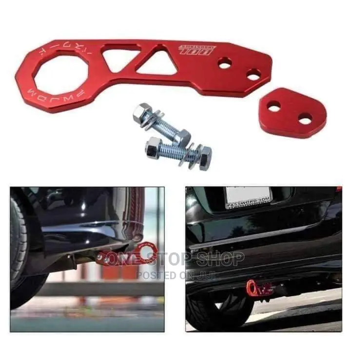 Password JDM Red Racing Styling Universal Car Rear Tow Hook
