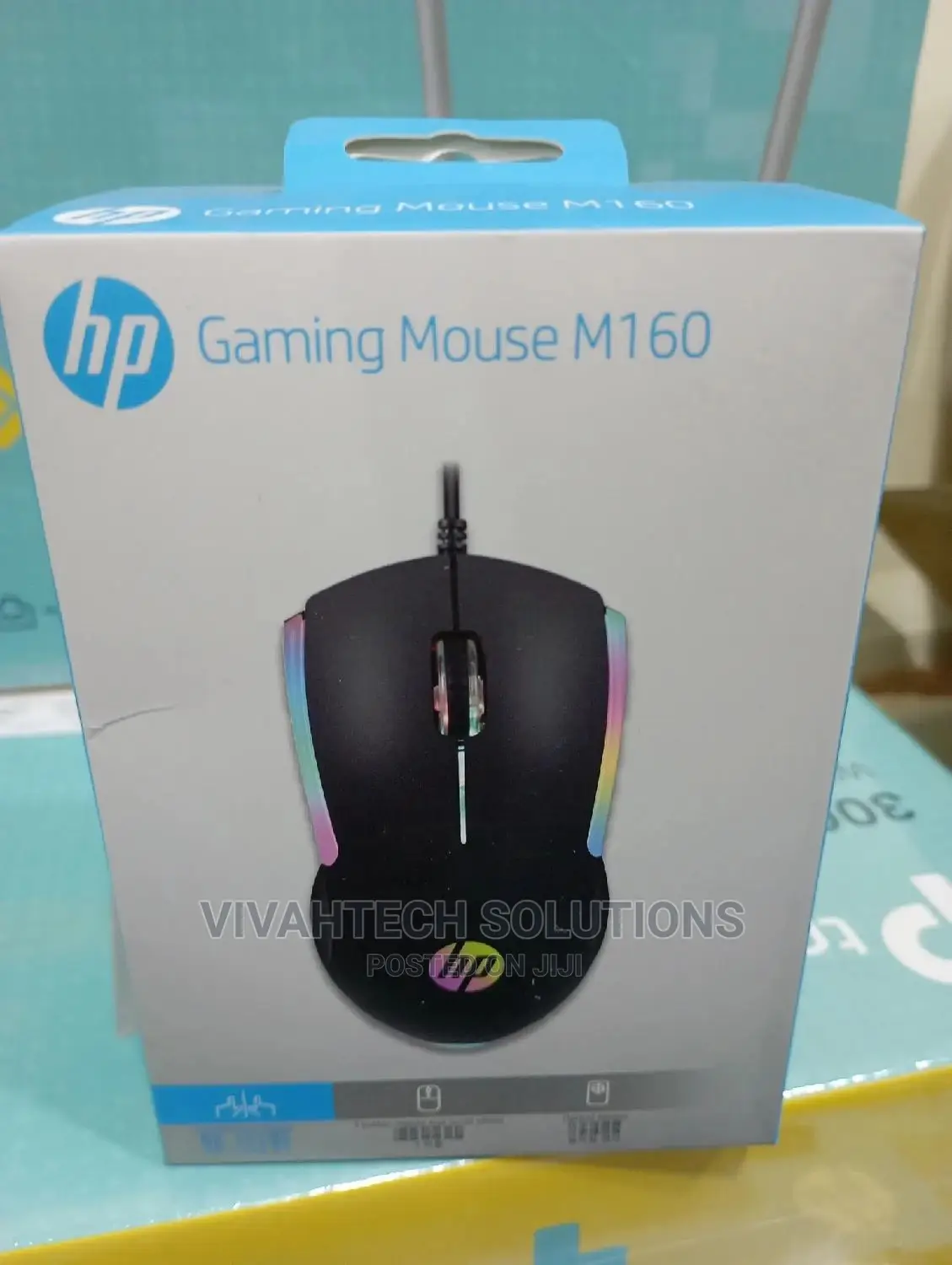 HP USB Gaming Mouse M160 Black Rgb Light 7zz79aa