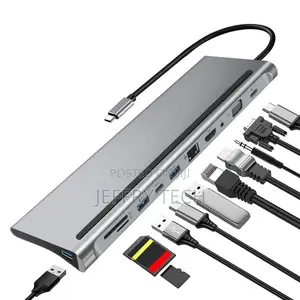 11in 1 HUB Type-C Multi- USB Port 4K HDMI Adapter Dock RJ45