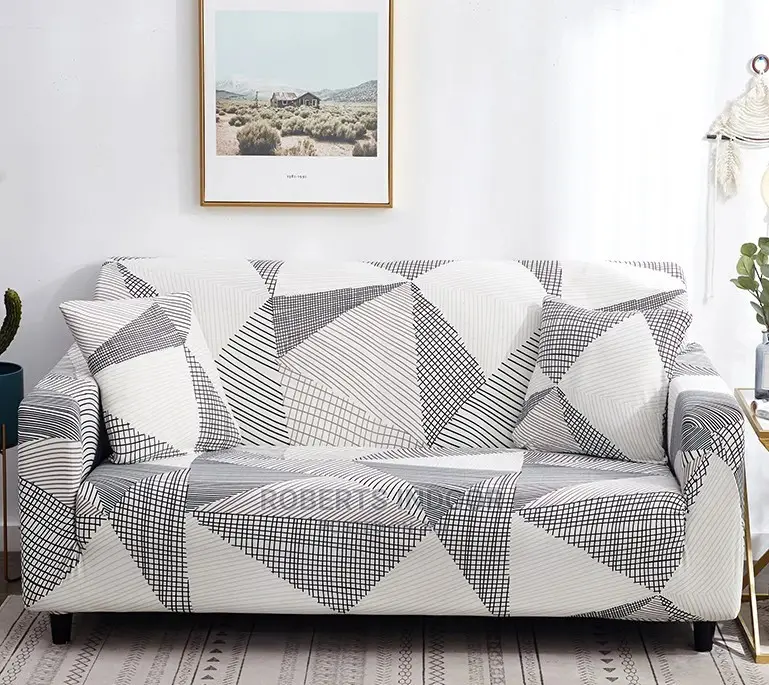 Black and White Elastic Sofa Cover