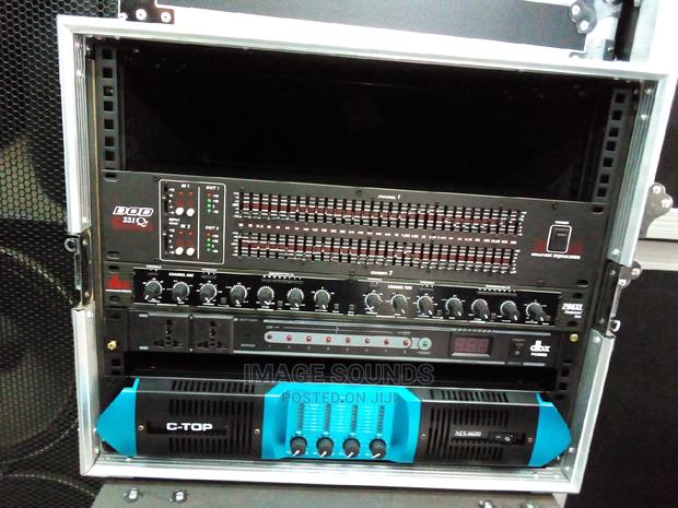 4channel Power Amplifier With Equalizer, Crossover Rack - main view