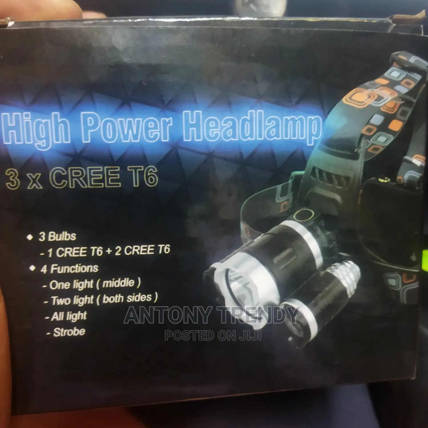 High Power Headlamps 3 Bulbs 4 Functions