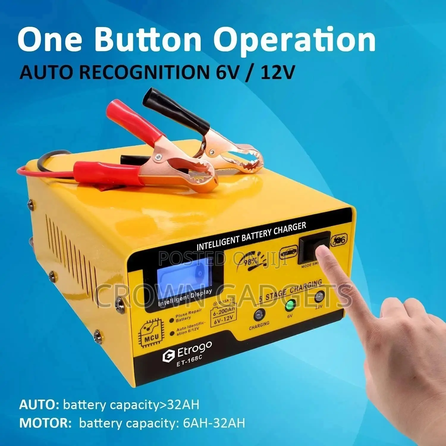 Powerful 180W Car Battery Charger Full Auto Intelligent