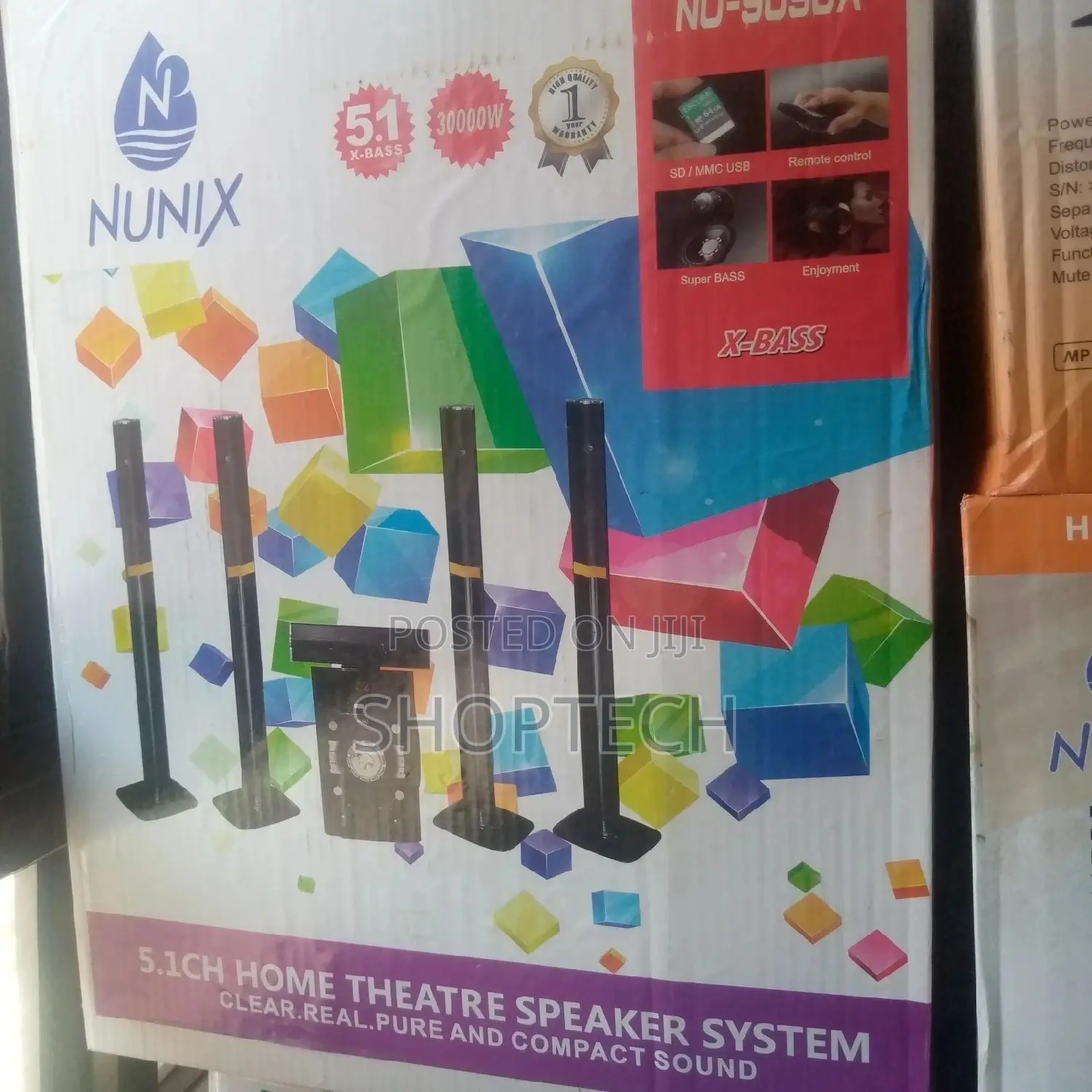 5.1ch Nunix 9090A TALL BOY Multimedia Home Theater System