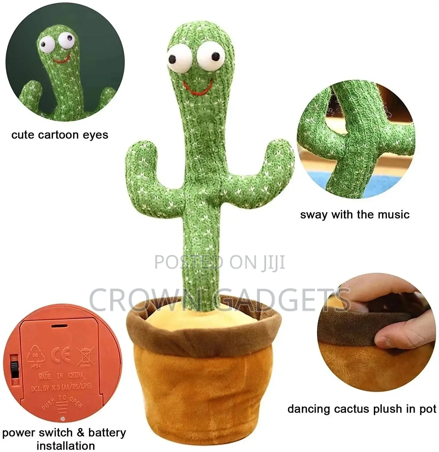 Tiktok Dancing Cactus Repeat Talking Toy