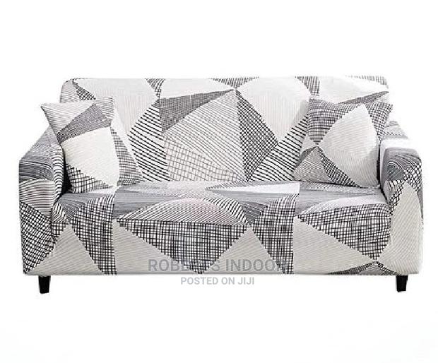 Black and White Elastic Sofa Cover