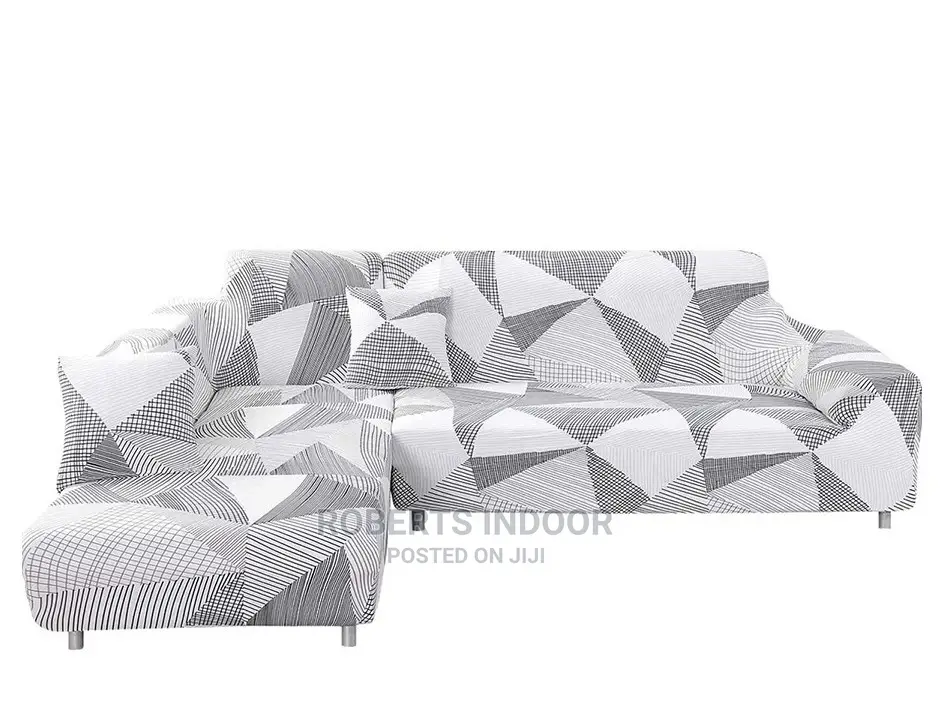 Black and White Elegant Polyester Sofa Cover