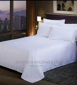 Satin White Cotton Bedsheets Sy7