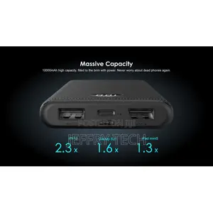 Oraimo Optimized Slim 10,000 Mah Powerbank -Black
