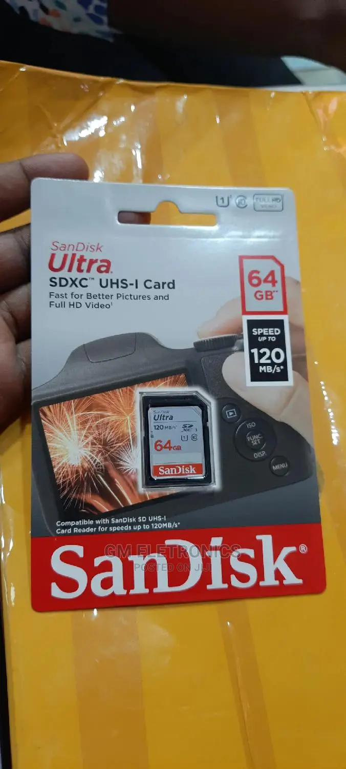 Sandisk Ultra SXDC-UHS 64 GB Card.