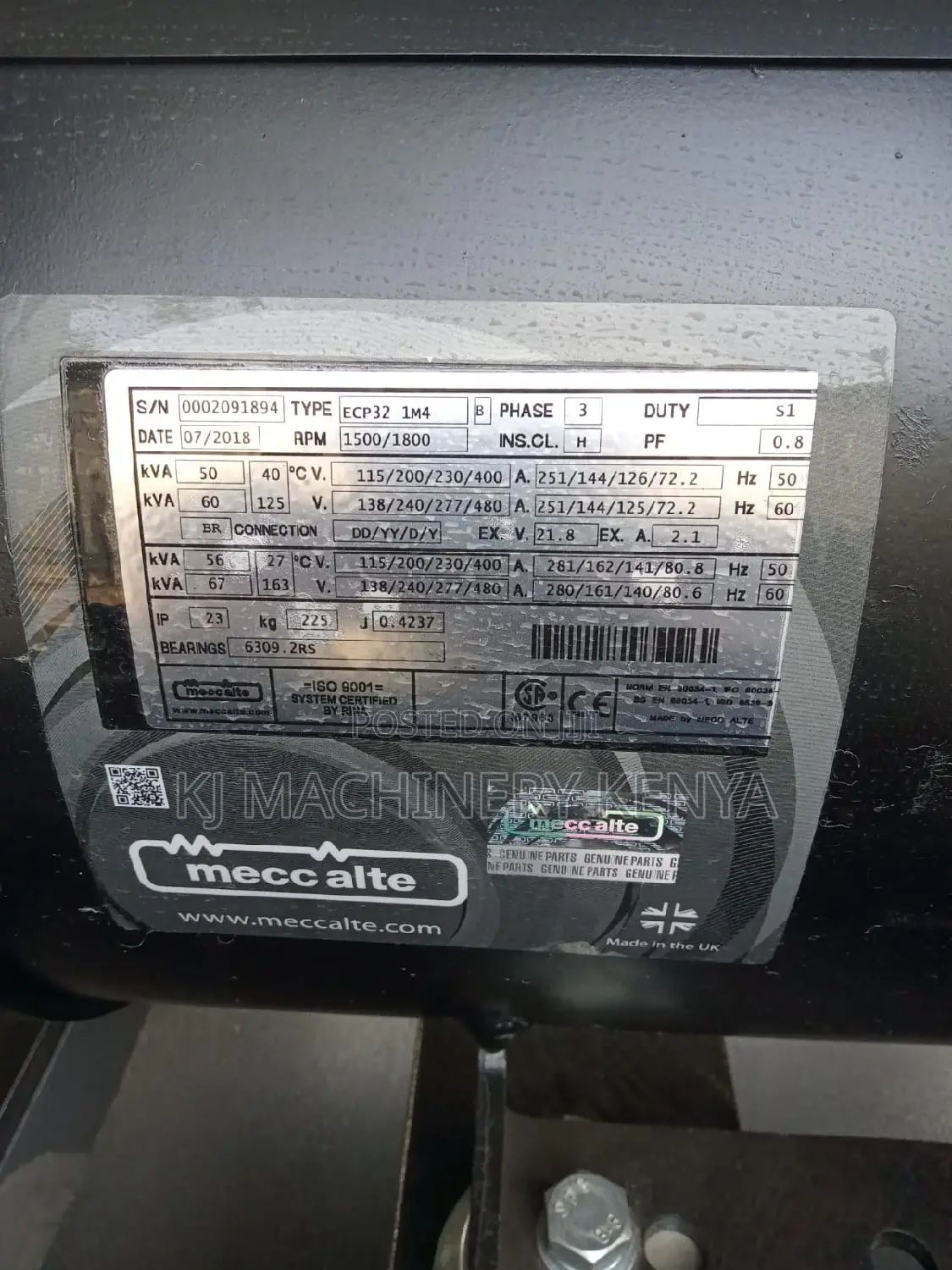 50kva Brand New Perkins-Uk Power Generator