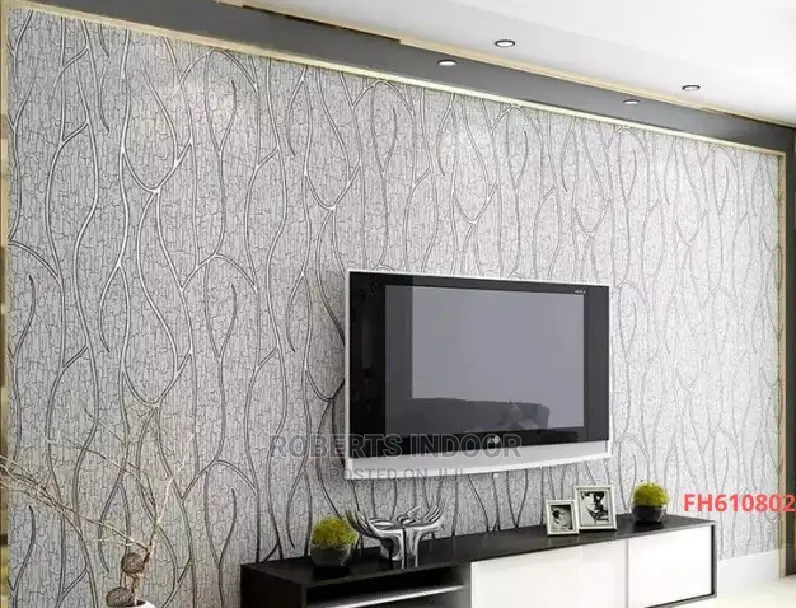 Grey Elegant Floral Wallpaper