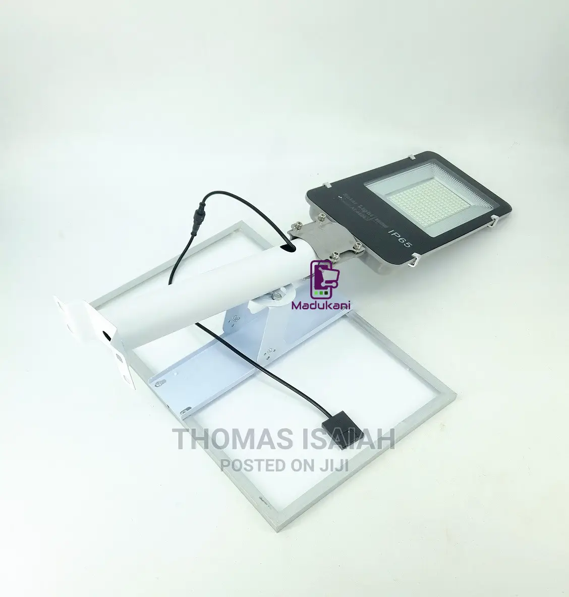 DAT AT8600 100W Solar Street Light With Wall Mounting Pole,