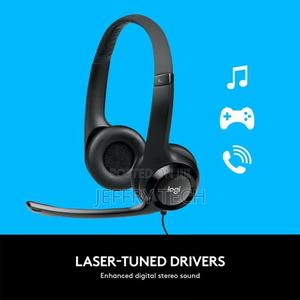 Logitech H390 Wired USB Headset, Noise Cancelling Mic Black - thumbnail 2