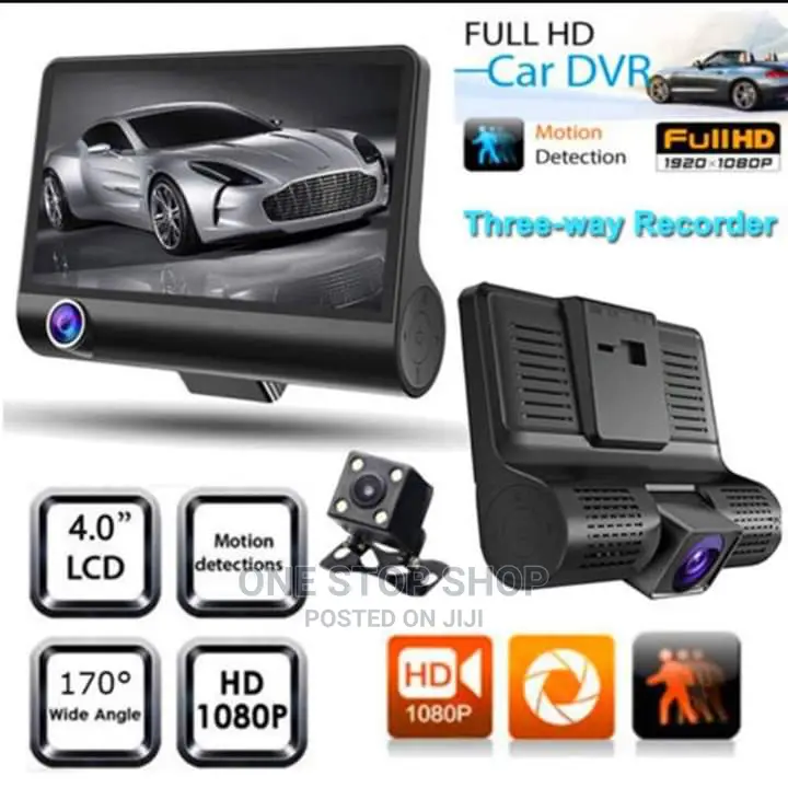 Full HD 1080p 170° 3 Way Recorder Car DVR