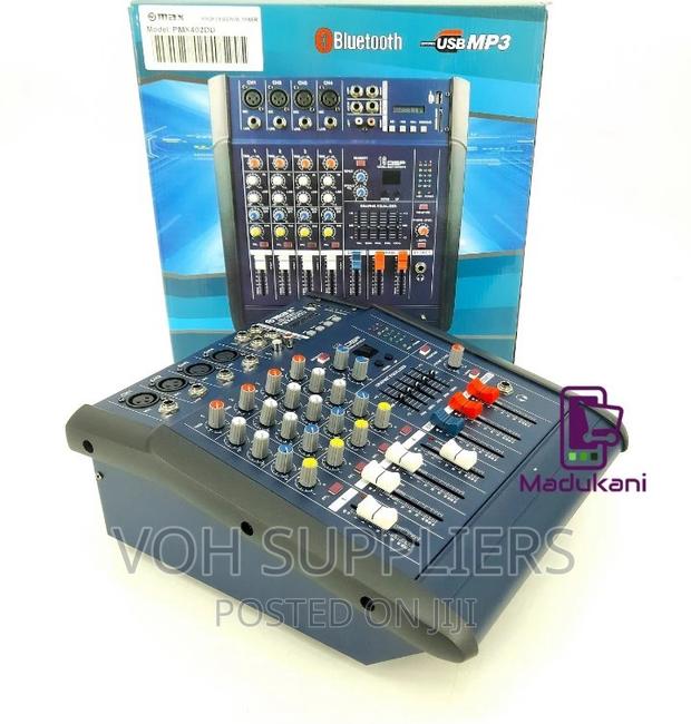 Max PMX402DU 4 Channel Powered Mixer Mixing Console Bluetoot - thumbnail 5
