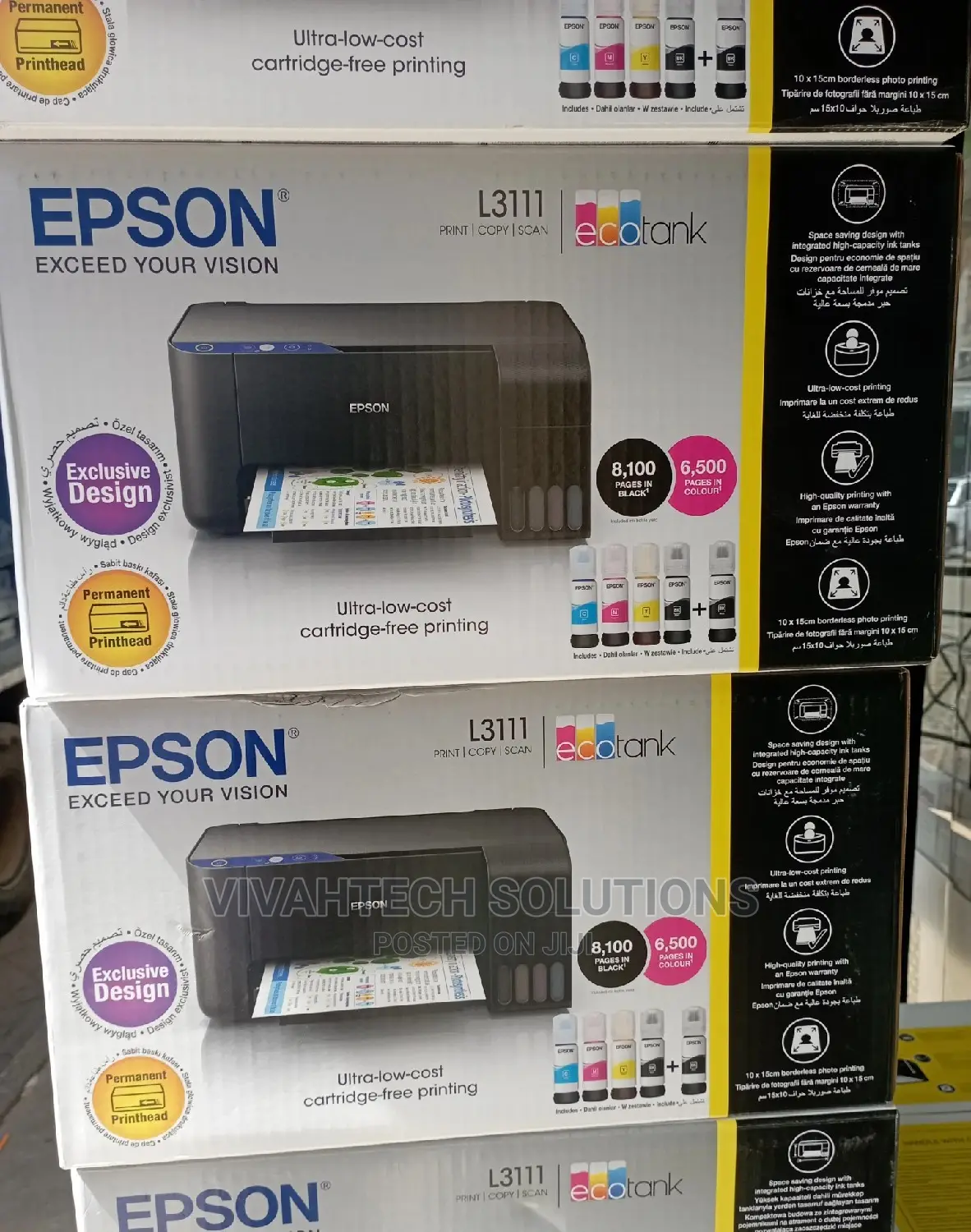 Epson Refillable Ink Tank Printer L3111 All in One