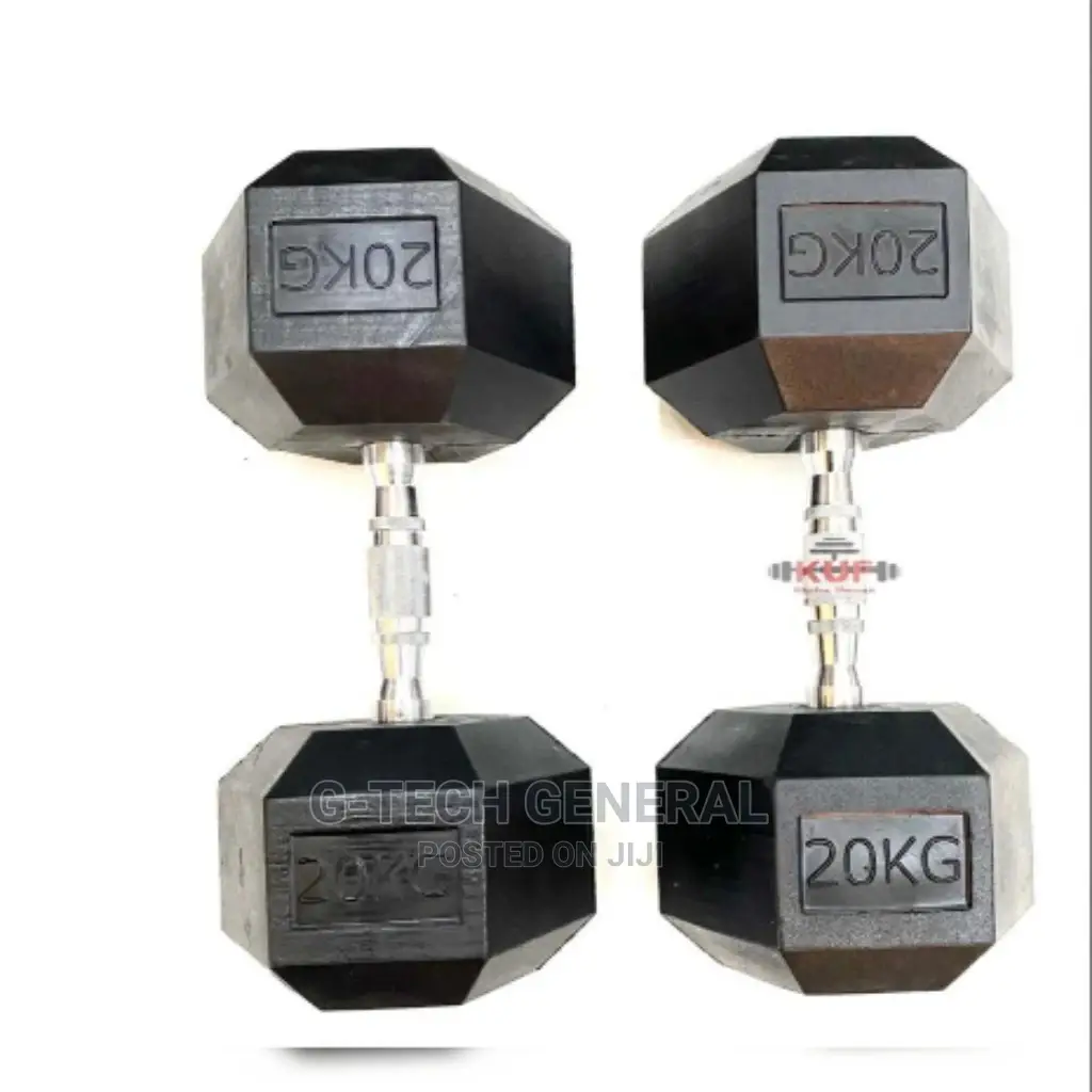 Generic 20kg Hexagonal Dumbbells (A Pair)