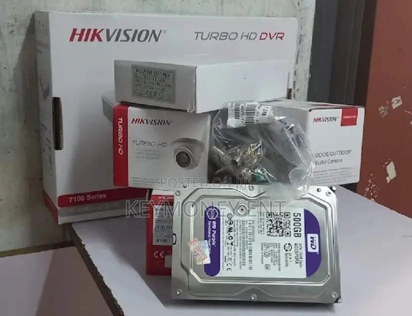 3 Hikvision Security Cctv Cameras Complete Kit Night Vision