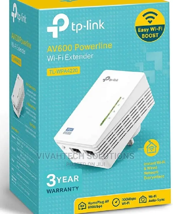 Tp-Link TL-WPA4220KIT AV600 Wi-Fi Powerline Range Extender