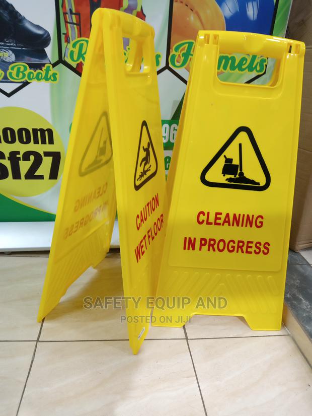 Caution Stands for Cleaning in Progress - main view