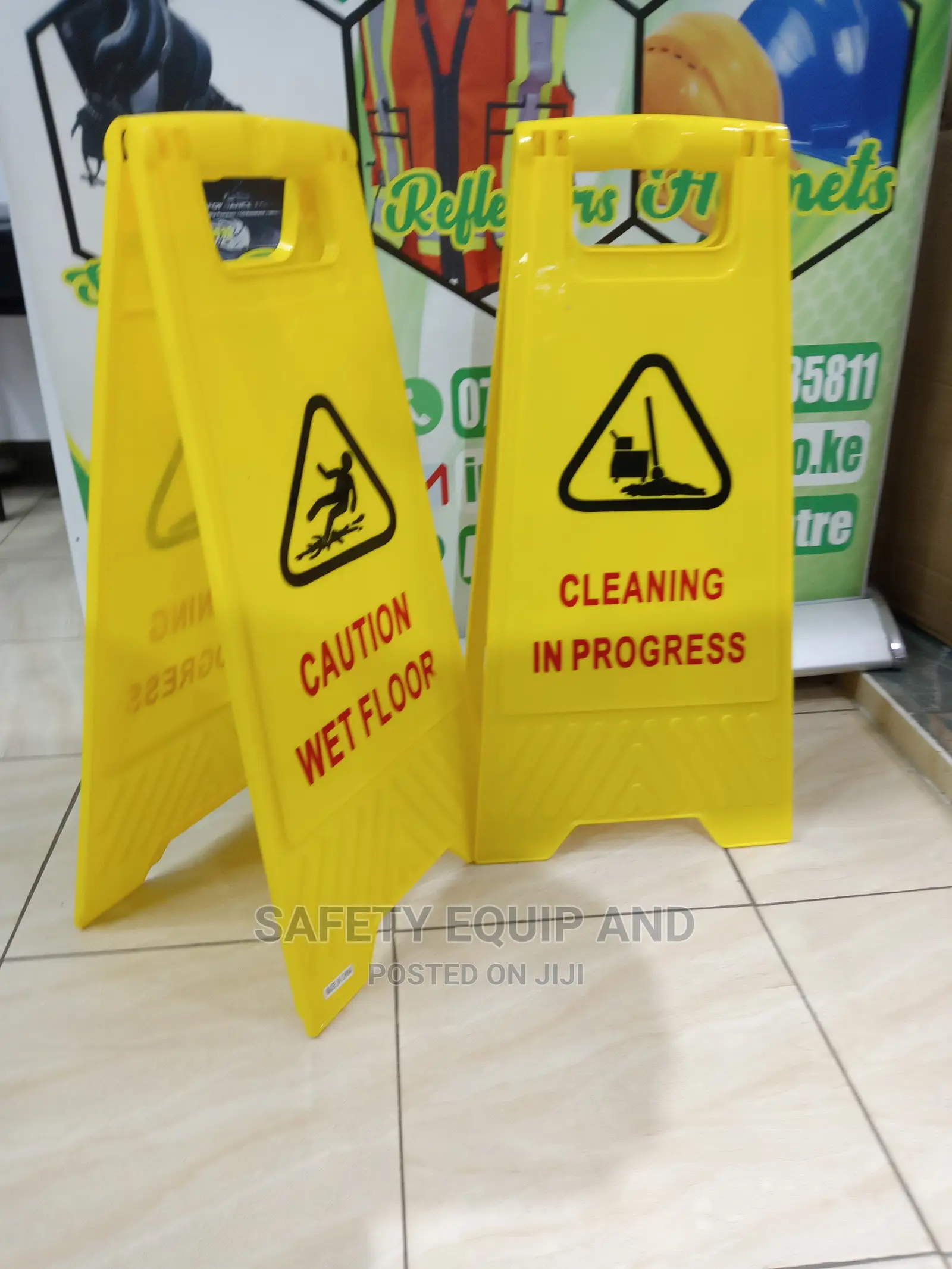 Standing Yellow Foldable-Caution Sign Board