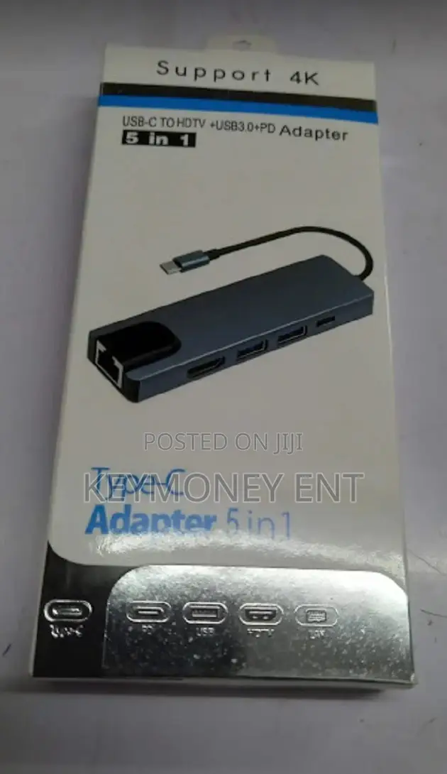  Type C Hub 5 in 1 Multi Function Adapter