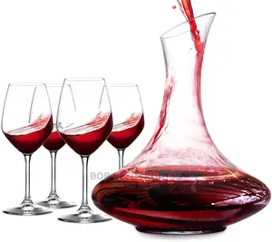 Wine Decanter Set With 4 Wine Glasses