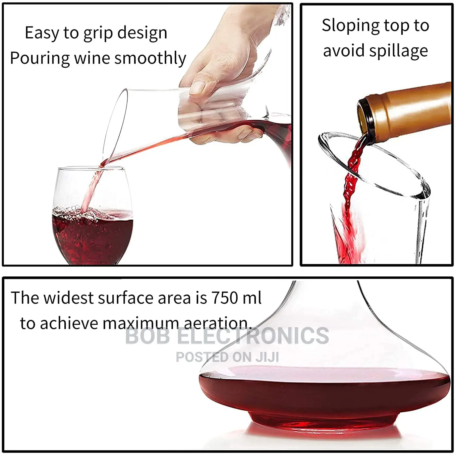 Wine Decanter Set With 4 Wine Glasses
