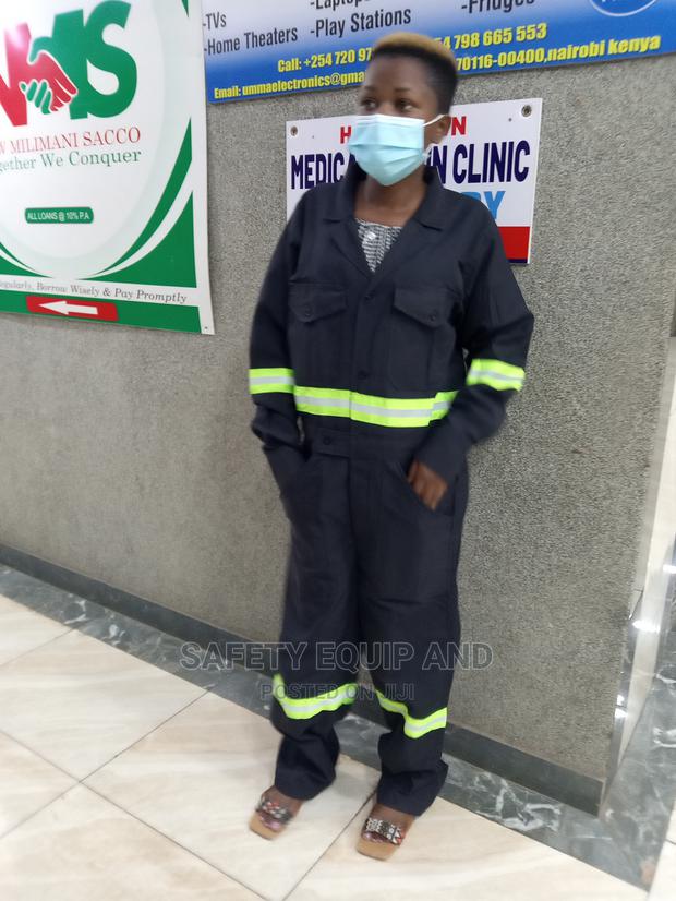 Safety Overalls With Lime Green Reflector Tapes
