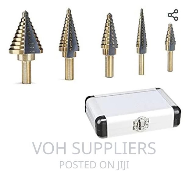 Step Drill Bits, HSS 5PCS Titanium Step Drill Bit Set, - thumbnail 2