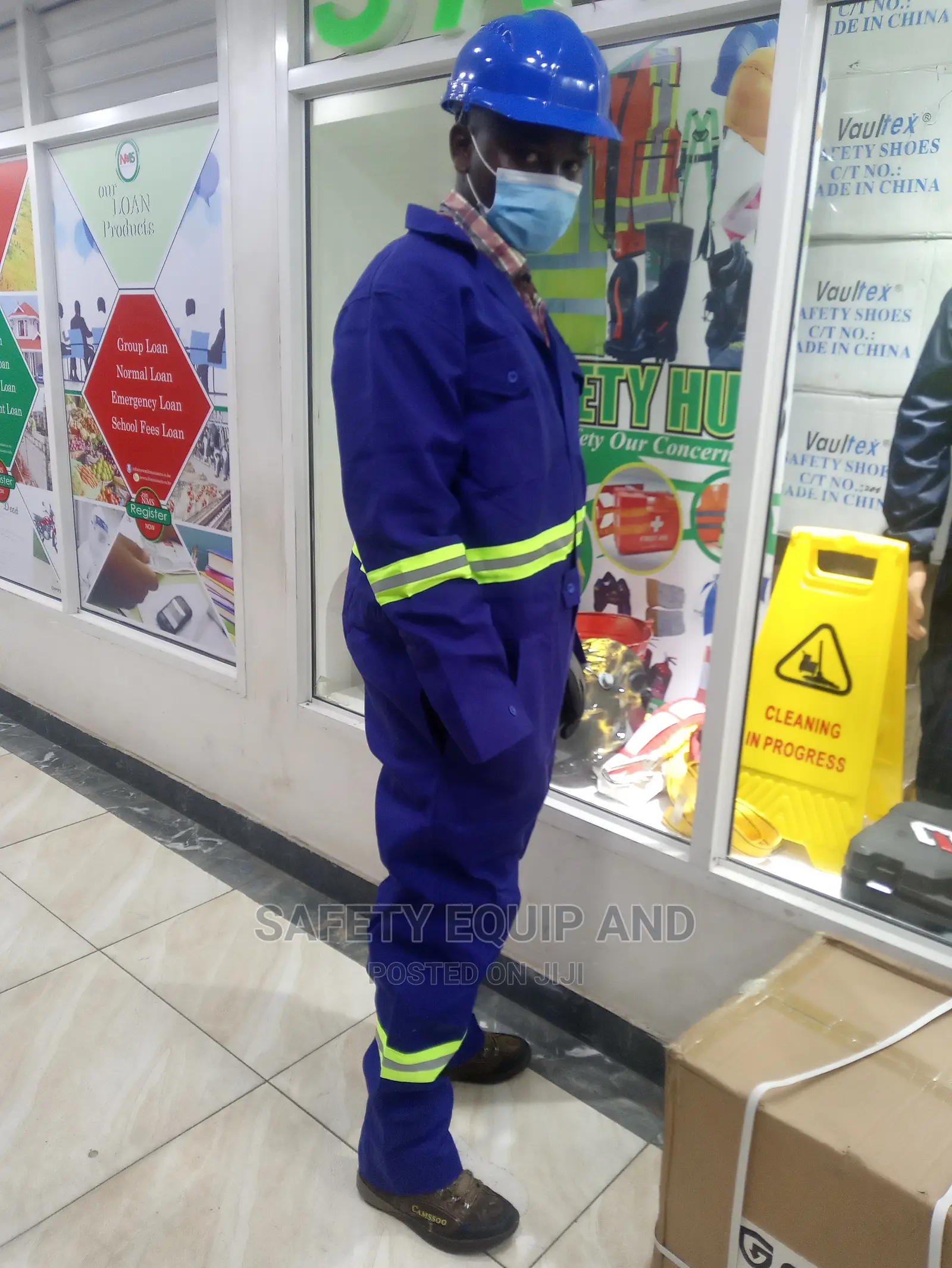 Royal Blue Engineers Overalls-Has Reflective Stripes