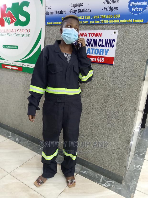 Overalls-Navyblue-Has Green Reflective Strip