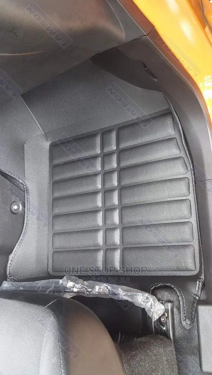 Black Leather Deep Dish Mats