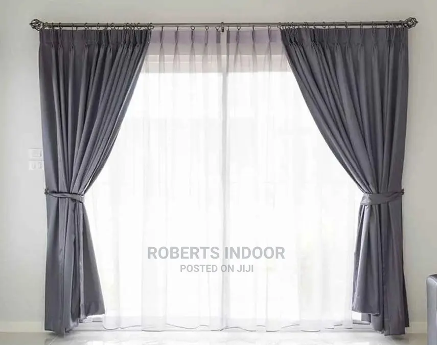 Grey Elegant House Curtain