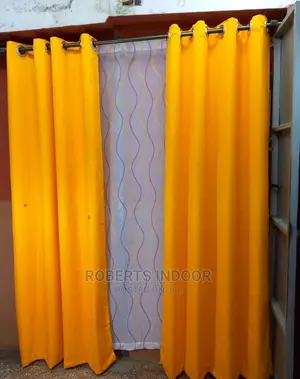 Mustard Yellow Polycotton Curtain