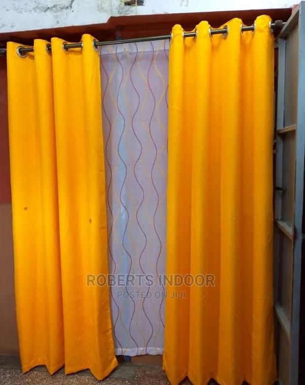 Mustard Yellow Polycotton Curtain - main view