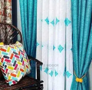 Turquoise Printed Sheer