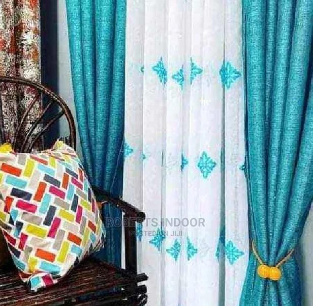 Turquoise Printed Sheer