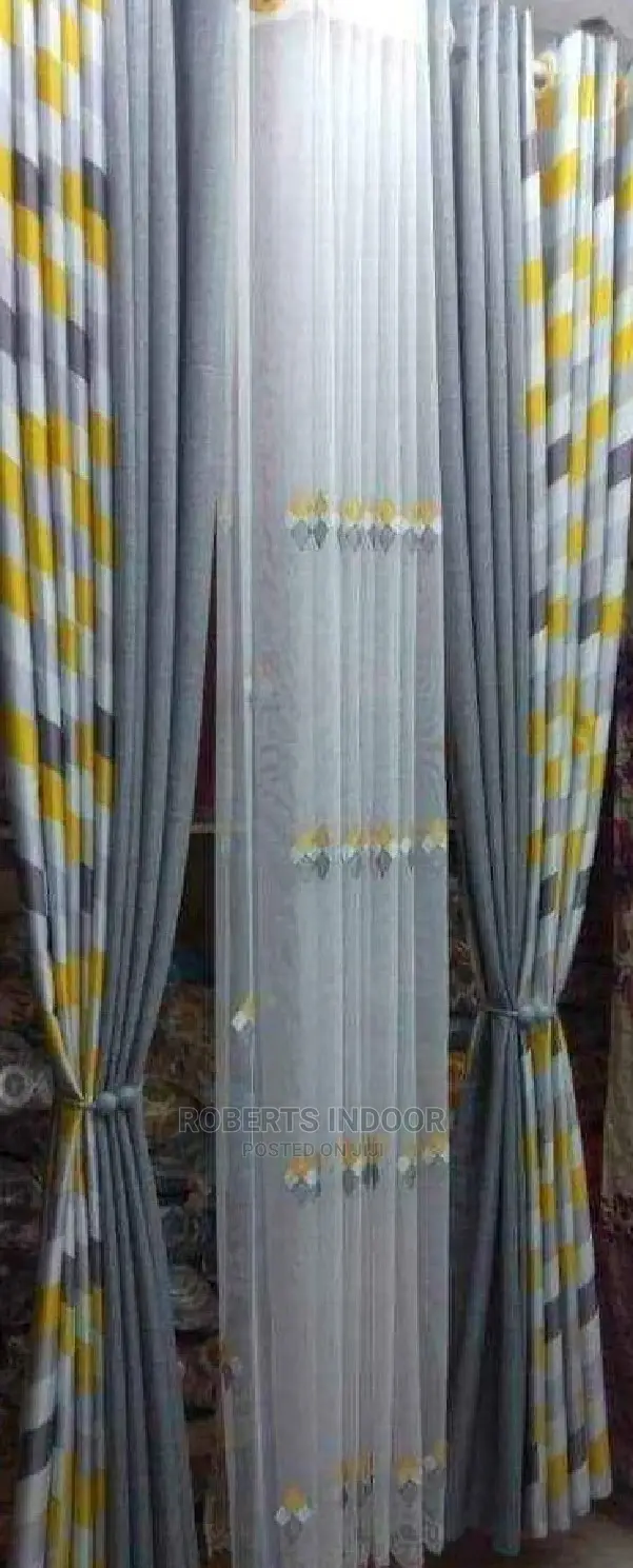 Grey Stylish House Curtain