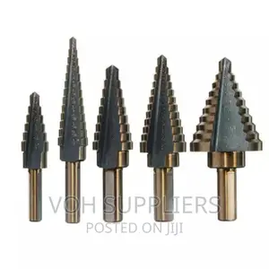 High Quality 5pcs Metal and Wood Step Drill Bits