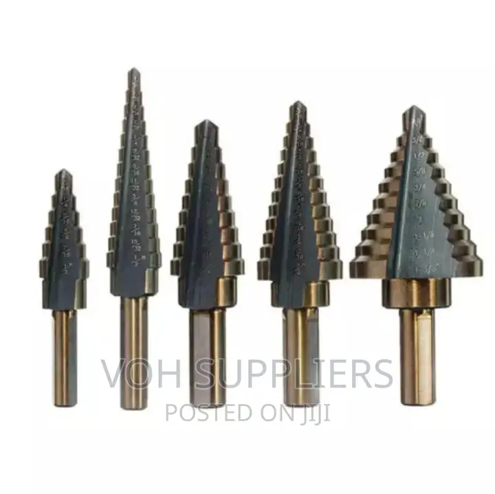 High Quality 5pcs Metal and Wood Step Drill Bits