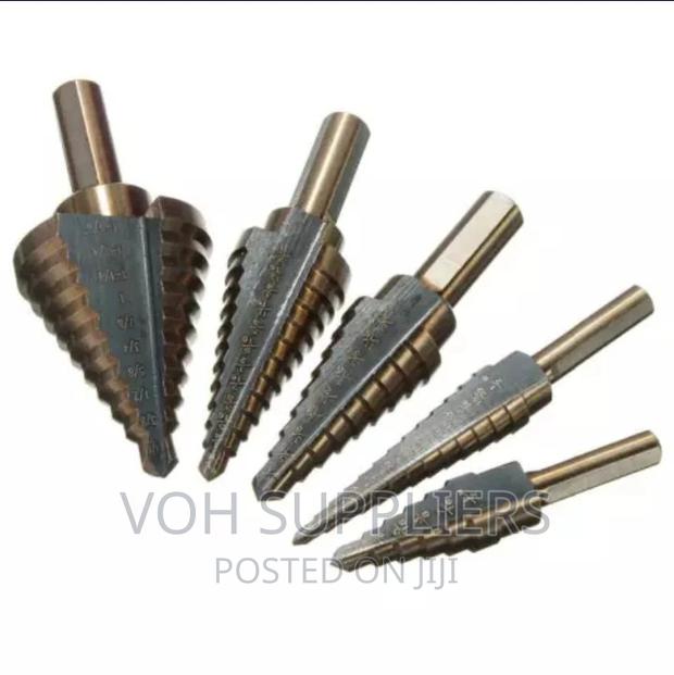 High Quality 5pcs Metal and Wood Step Drill Bits - thumbnail 2