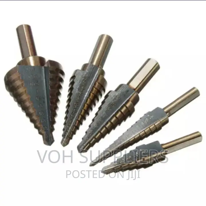 High Quality 5pcs Metal and Wood Step Drill Bits