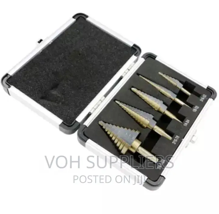 High Quality 5pcs Metal and Wood Step Drill Bits