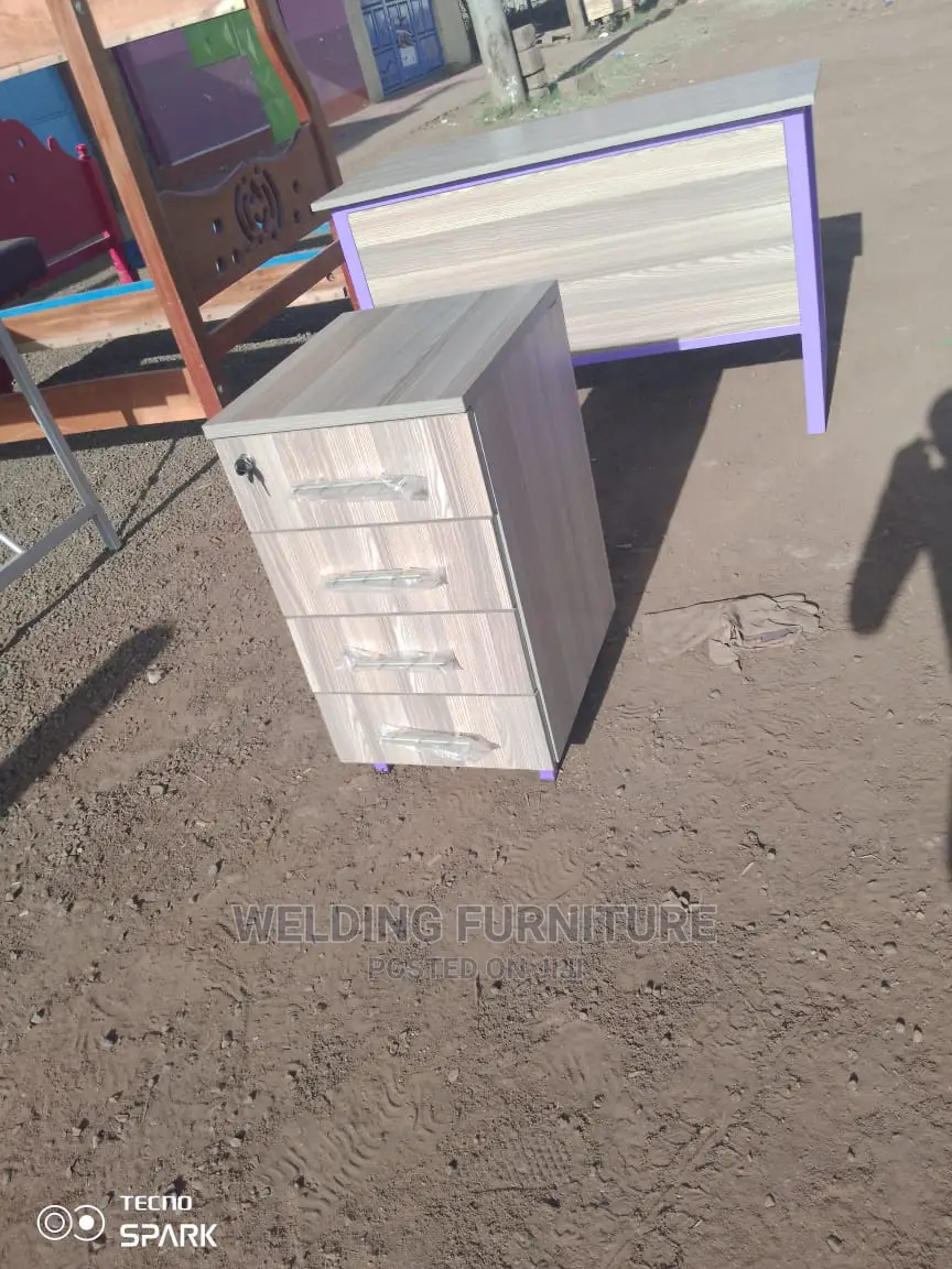 Office Desk ,Side Drawer by Metallic Frame